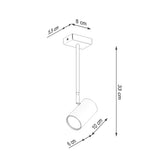 Sollux Norano Ceiling Lamp with Black Steel Finish, GU10 Fitting – Modern Ceiling Light