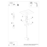 Sollux Norano Ceiling Lamp with Black Steel Finish, GU10 Fitting – Modern Ceiling Light