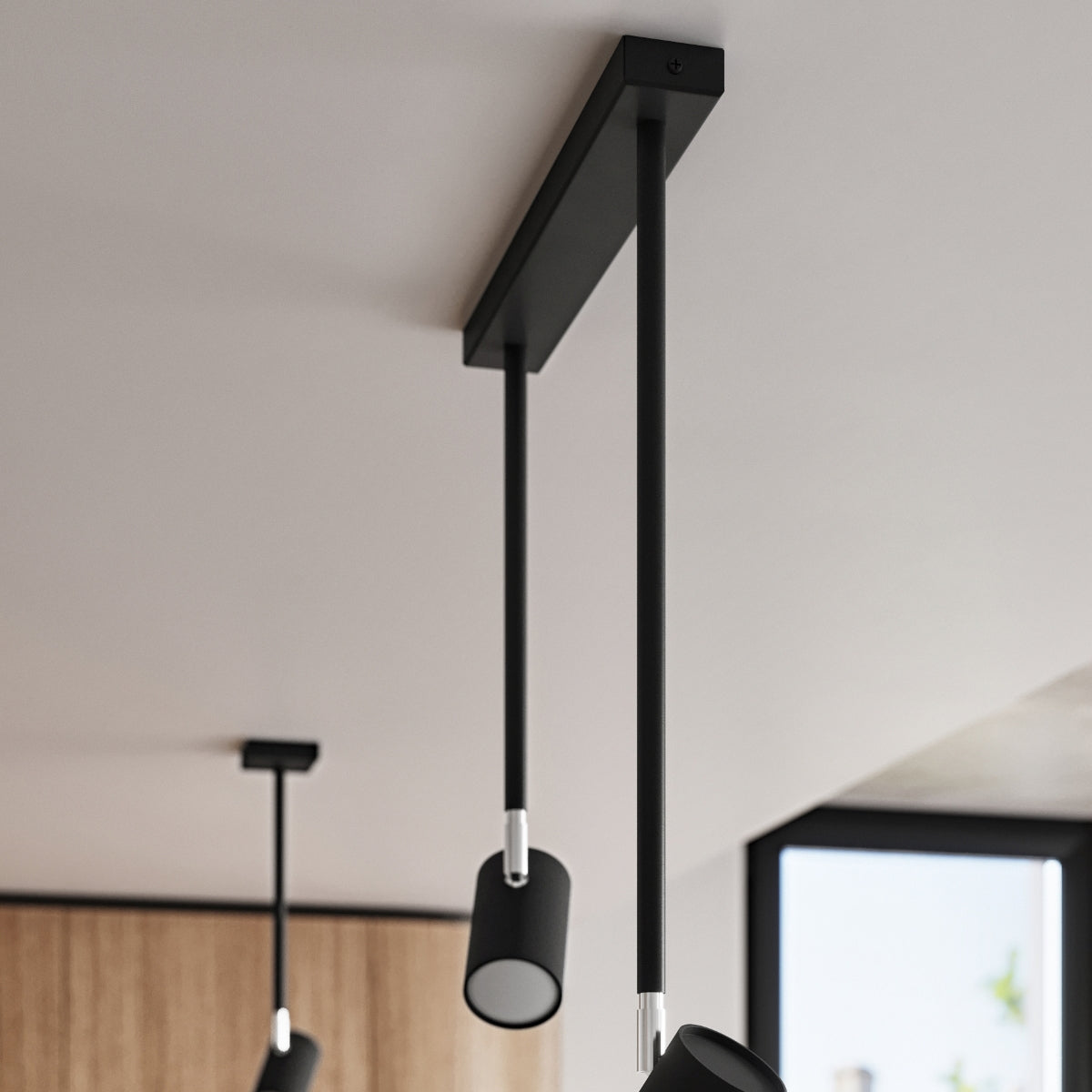 Sollux Norano Ceiling Lamp with Black Steel Finish, GU10 Fitting – Modern Ceiling Light