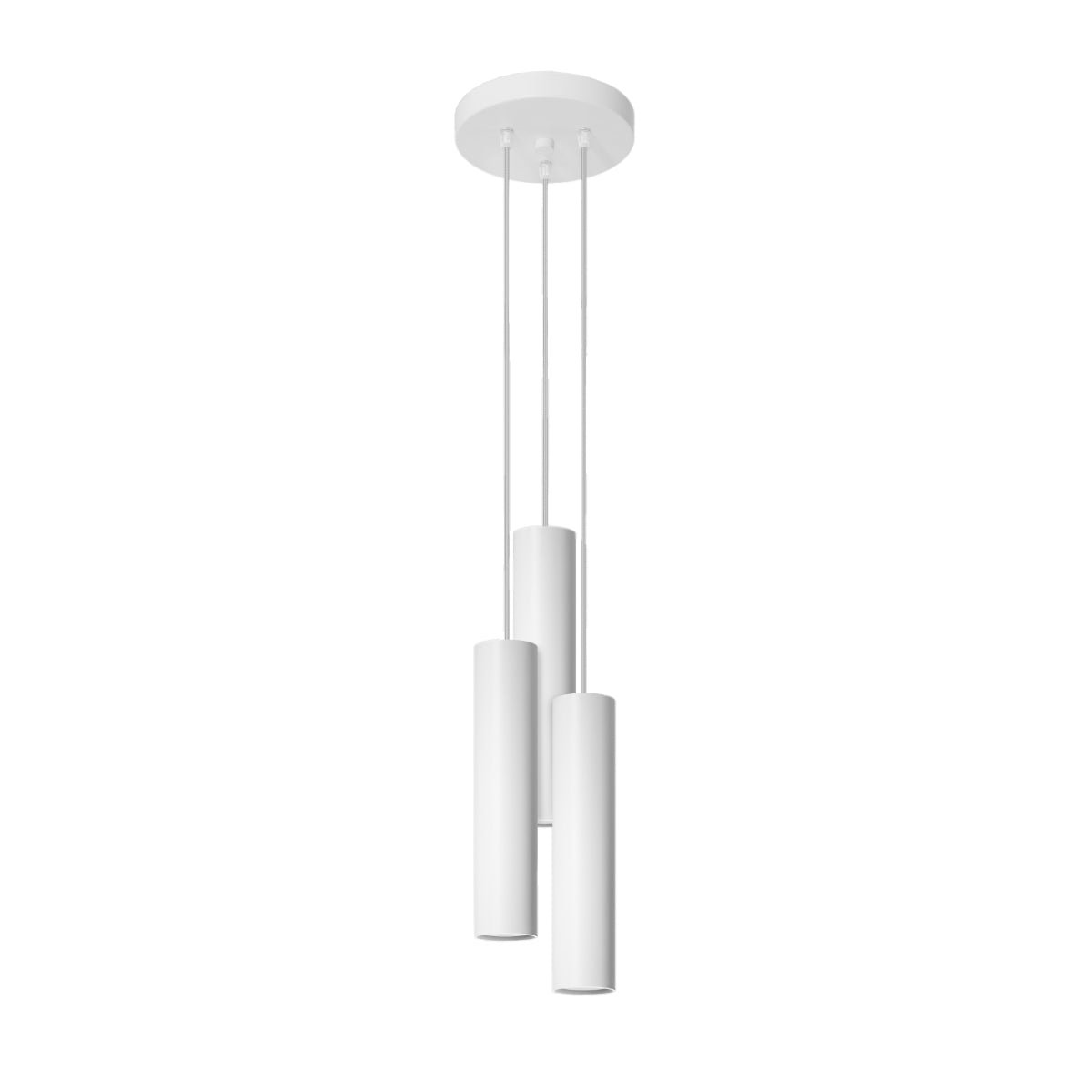 Sollux Lagos 3-Light Pendant Lamp with White Steel Finish, GU10 Fitting – Modern Ceiling Light