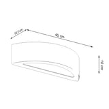 Sollux Lighting Atena Wall Lamp with Concrete and Glass Design, E27 – Modern Indoor Lighting, Grey