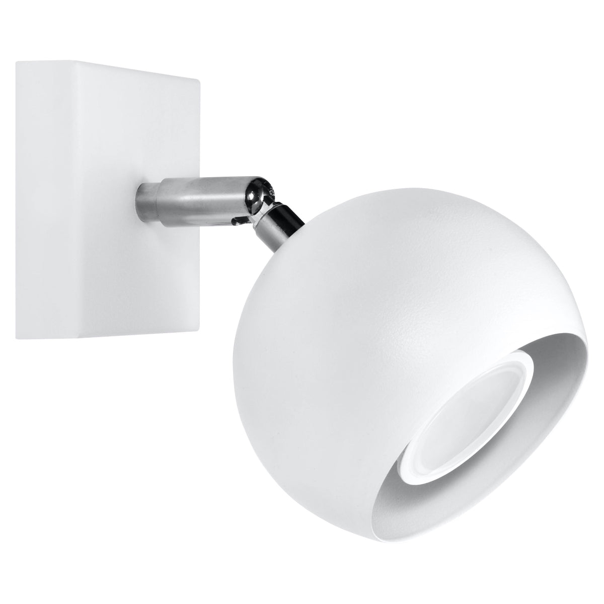 Sollux Oculare Wall Lamp with White Steel Finish, GU10 Fitting – Modern Wall Light