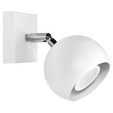 Sollux Oculare Wall Lamp with White Steel Finish, GU10 Fitting – Modern Wall Light