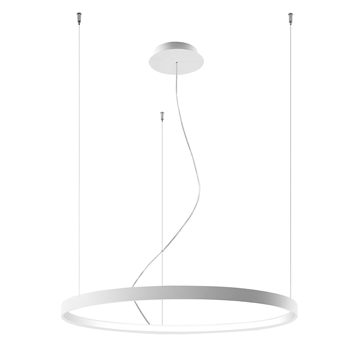 Thoro Lighting Rio Modern LED Chandelier – 50W 3000K Aluminium Pendant Light, White