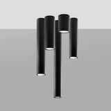Sollux Lagos Ceiling Lamp with Black Steel Finish, GU10 Fitting – Modern Spotlight Ceiling Light