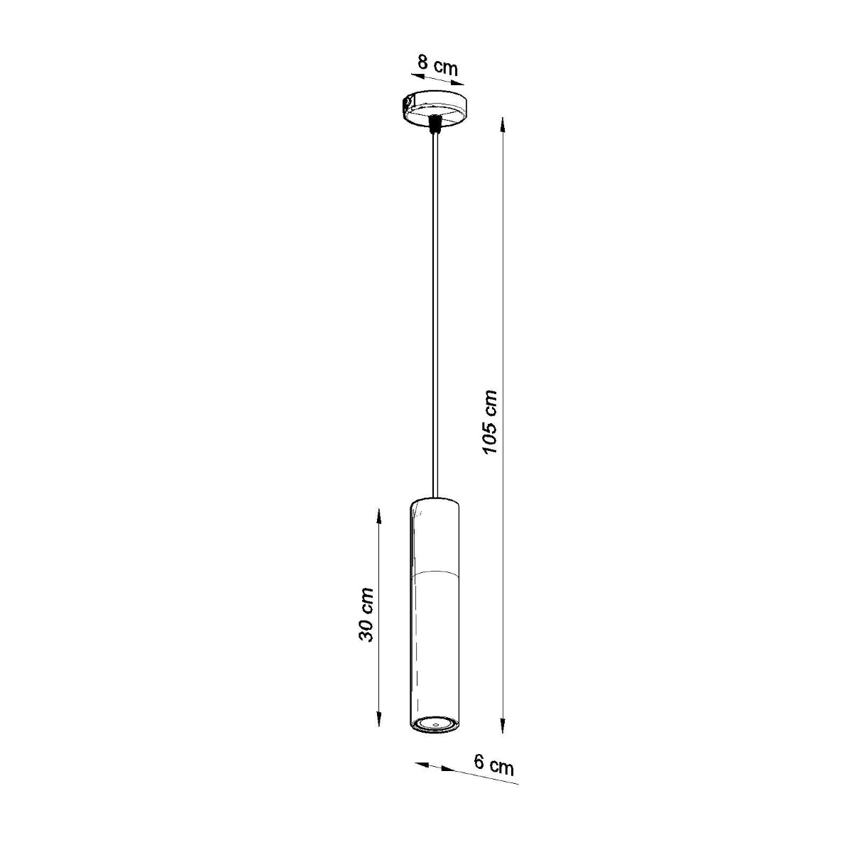 Borgio Steel & Concrete Pendant Light, GU10