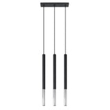 Sollux Mozaica 3-Light Pendant Lamp in Black and Chrome Steel, G9 Fitting – Modern Ceiling Light