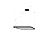 Nelya Modern LED Chandelier in Black Aluminium, 80cm – Neutral White 4000K, 5757lm