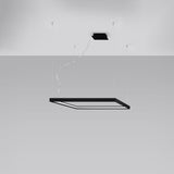 Nelya Modern LED Chandelier in Black Aluminium, 80cm – Neutral White 4000K, 5757lm