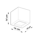 Leo Modern Ceramic & Glass Wall Light, E27