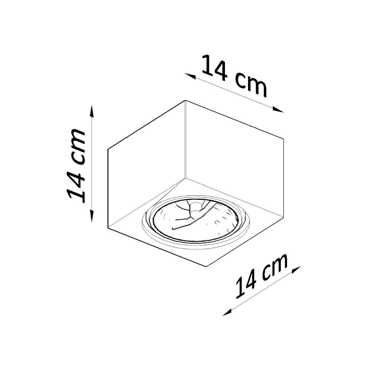 Sollux Seida Ceiling Lamp in White Ceramic, GU10/ES111 Fitting – Modern Ceiling Light
