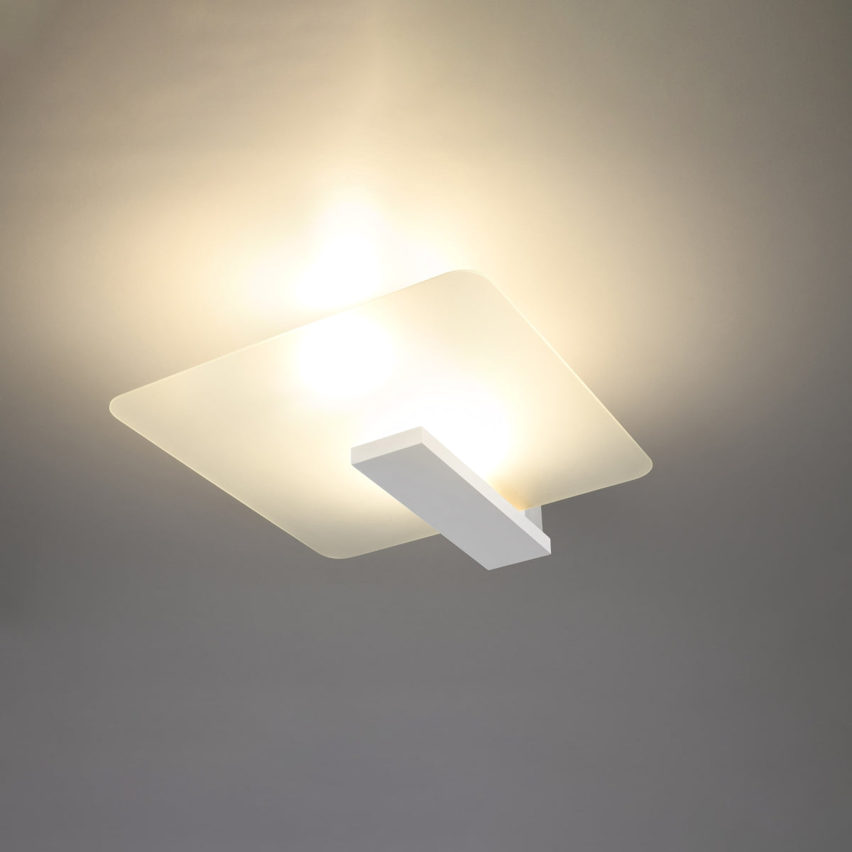 Sollux Lighting Lappo Ceiling Lamp with Wood and Glass Design, E27 – Scandinavian Style Light, White