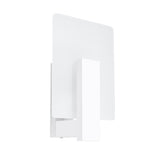 Sollux Lighting Lappo Wall Lamp with Wood and Glass Design, E14 – Scandinavian Style Light, White