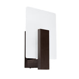 Sollux Lighting Lappo Wall Lamp with Wood and Glass Design, E14 – Scandinavian Style Light, Wenge