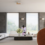Sollux Lighting Lappo Ceiling Lamp with Wood and Glass Design, E27 – Scandinavian Style Light, Natural Wood
