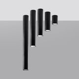 Sollux Lighting Lagos Steel Ceiling Lamp with GU10 Fitting – Modern Design, Black