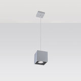 Sollux Lighting Quad Aluminium Pendant Lamp with GU10 Fitting – Modern Hanging Light, Grey