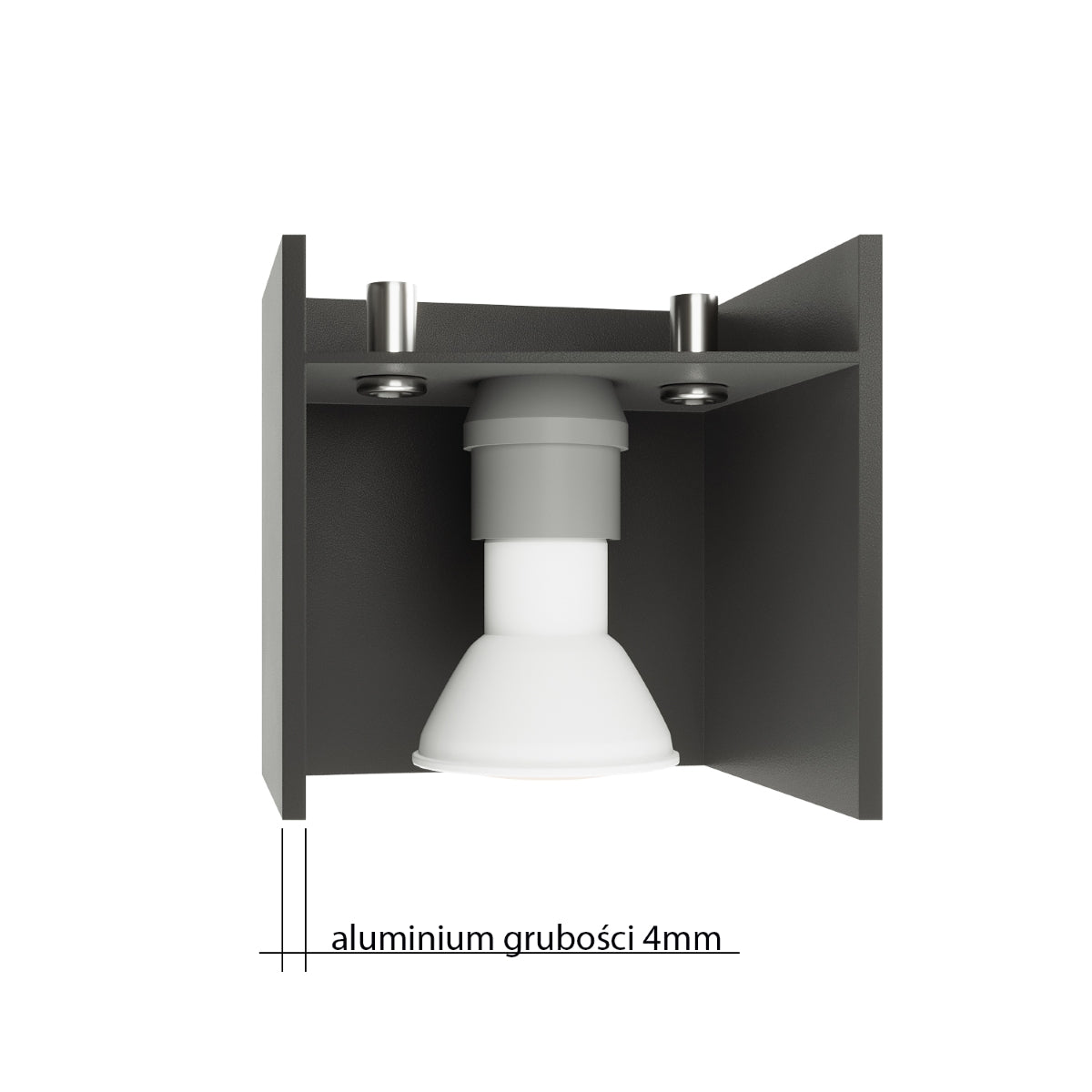 Sollux Lighting Quad Aluminium Pendant Lamp with GU10 Fitting – Modern Hanging Light, Grey