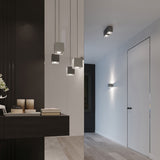 Sollux Lighting Quad Aluminium Pendant Lamp with GU10 Fitting – Modern Hanging Light, Grey