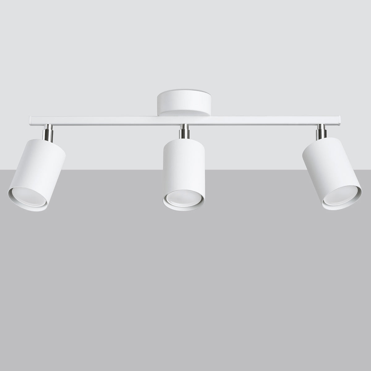 Sollux Lighting Lemmi Steel Ceiling Light with 3 GU10 Spots – Minimalist Design, White