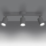 Sollux Lighting Lemmi Steel Ceiling Light with 3 GU10 Spots – Minimalist Design, White