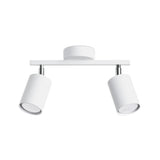 Sollux Lighting Lemmi Steel Ceiling Lamp with Two GU10 Fittings – Minimalist Design, White