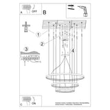 Rio Modern LED Chandelier in White Aluminium, 110cm – Warm White 3000K, 17210lm