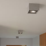 Sollux Lighting Quatro Concrete Ceiling Light with 2 GU10 Spots – Industrial Design, Grey