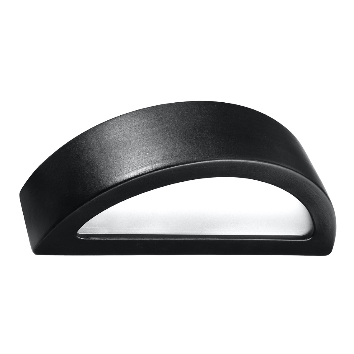 Sollux Lighting Atena Ceramic and Glass Wall Light with E27 Fitting – Modern Design, Black