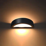 Sollux Lighting Atena Ceramic and Glass Wall Light with E27 Fitting – Modern Design, Black