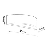 Sollux Lighting Atena Ceramic and Glass Wall Light with E27 Fitting – Modern Design, Black