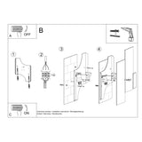 Sollux Lighting Fabiano Steel and Glass Wall Light with 2 E27 Fittings – Modern Design, Chrome and White