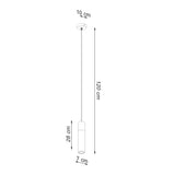 Zane Industrial Pendant Lamp in Concrete and Wood, GU10 – Grey and Natural Wood