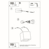 Leo Modern Ceramic & Glass Wall Light, E27