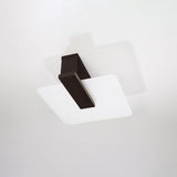Sollux Lighting Lappo Wood and Glass Ceiling Light with 2 E27 Fittings – Scandinavian Design, Wenge
