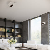 Sollux Lighting Lappo Wood and Glass Ceiling Light with 2 E27 Fittings – Scandinavian Design, Wenge