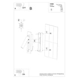Sollux Lighting Enif Steel Wall Light with G9 Fitting – Modern Design, Black