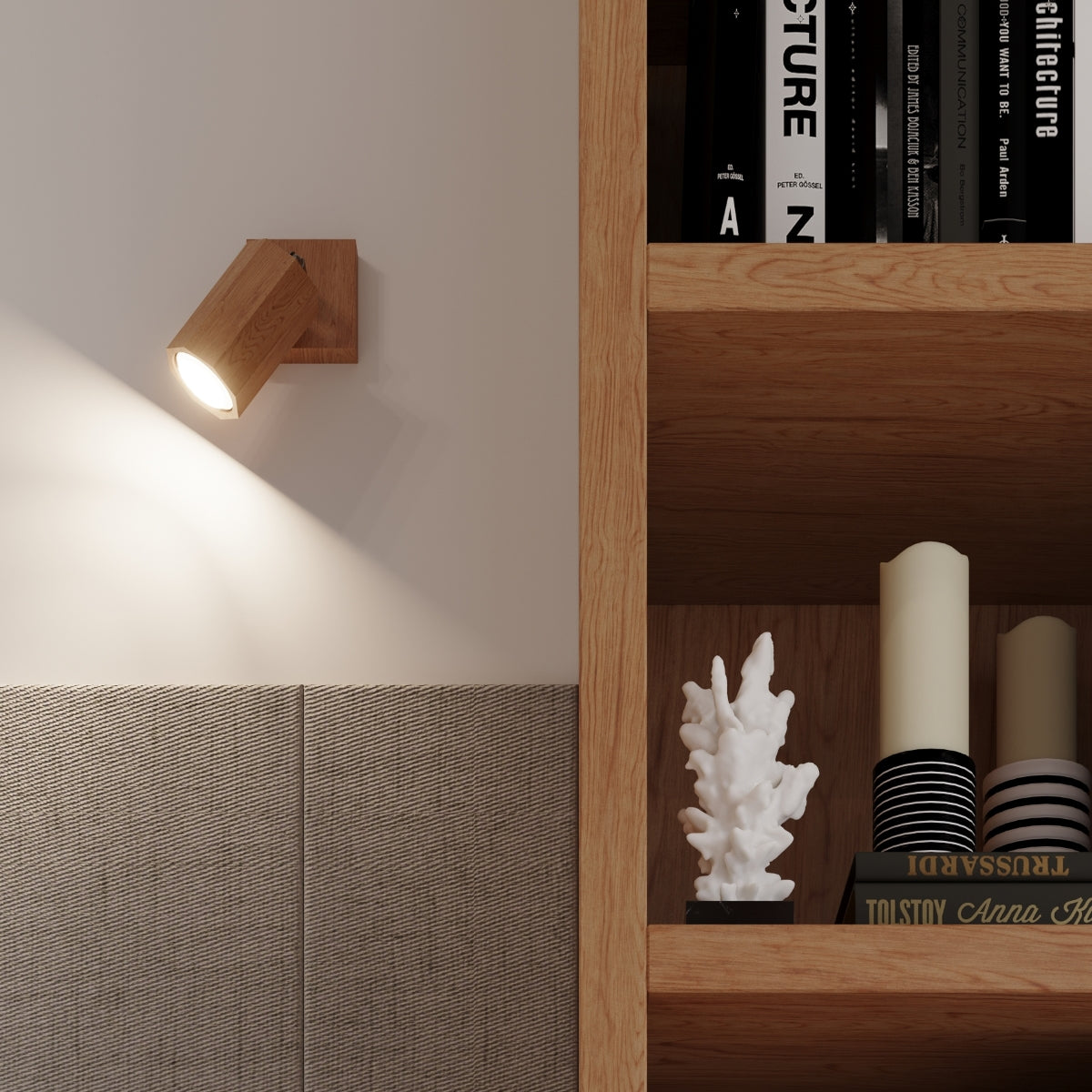 Sollux Lighting Zake Wooden Ceiling Light with GU10 Spot – Scandinavian Design, Oak