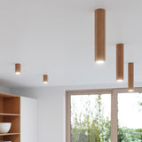 Sollux Lighting Zake Wooden Ceiling Light with GU10 Spot – Scandinavian Design, Oak