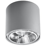Sollux Lighting Tiube Aluminium Ceiling Light with GU10 Spot – Modern Design, Grey