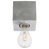 Sollux Lighting Ariz Concrete Ceiling Light with E27 Fitting – Industrial Design, Grey