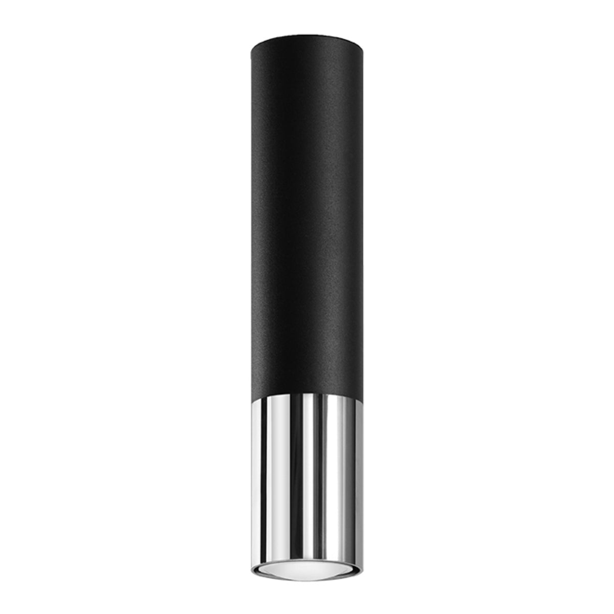 Sollux Lighting Loopez Modern Steel Ceiling Lamp with GU10 Bulb Fitting – Black and Chrome