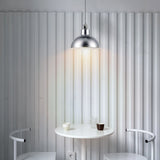 LEDSONE Vintage Industrial Chrome Ceiling Pendant Light with Metal Shade and 95cm Adjustable Cable