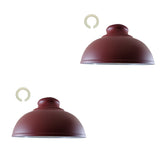 Burgundy Curved Easy Fit Metal Lamp Shades – 2 Pack
