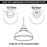 Burgundy Curved Easy Fit Metal Lamp Shades – 2 Pack