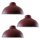 Burgundy Curved Easy Fit Metal Lamp Shades – 3 Pack