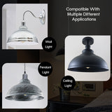 Burgundy Curved Easy Fit Metal Lamp Shades – 3 Pack