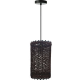 LEDSONE Handmade Wicker Rattan Pendant Light with E27 Holder & Adjustable 95cm Cord – Boho Lampshade