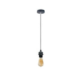 LEDSONE Industrial Grey Pendant Light Fitting with E27 Holder & 95cm Cable – Dimmable Retro Light Kit