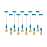 LEDSONE 10 Pack Industrial Pendant Light Fitting with E27 Lampshade Holder and 95cm Adjustable Cable